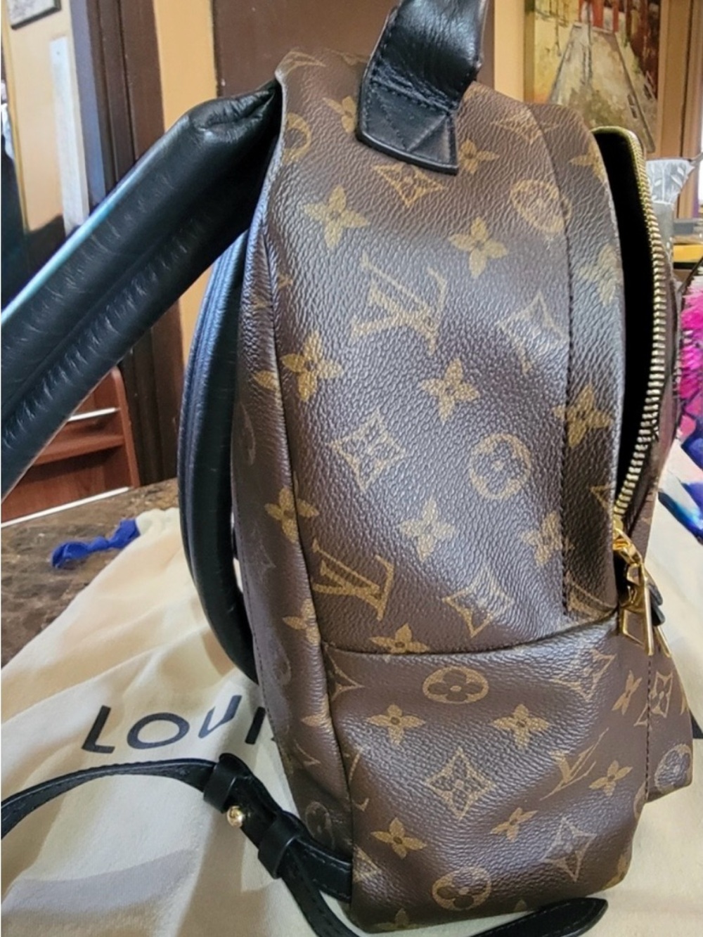 Louis Vuitton Palm Springs PM Backpack Monogram Canvas Brown Timeless Gift - Picture 3 of 15